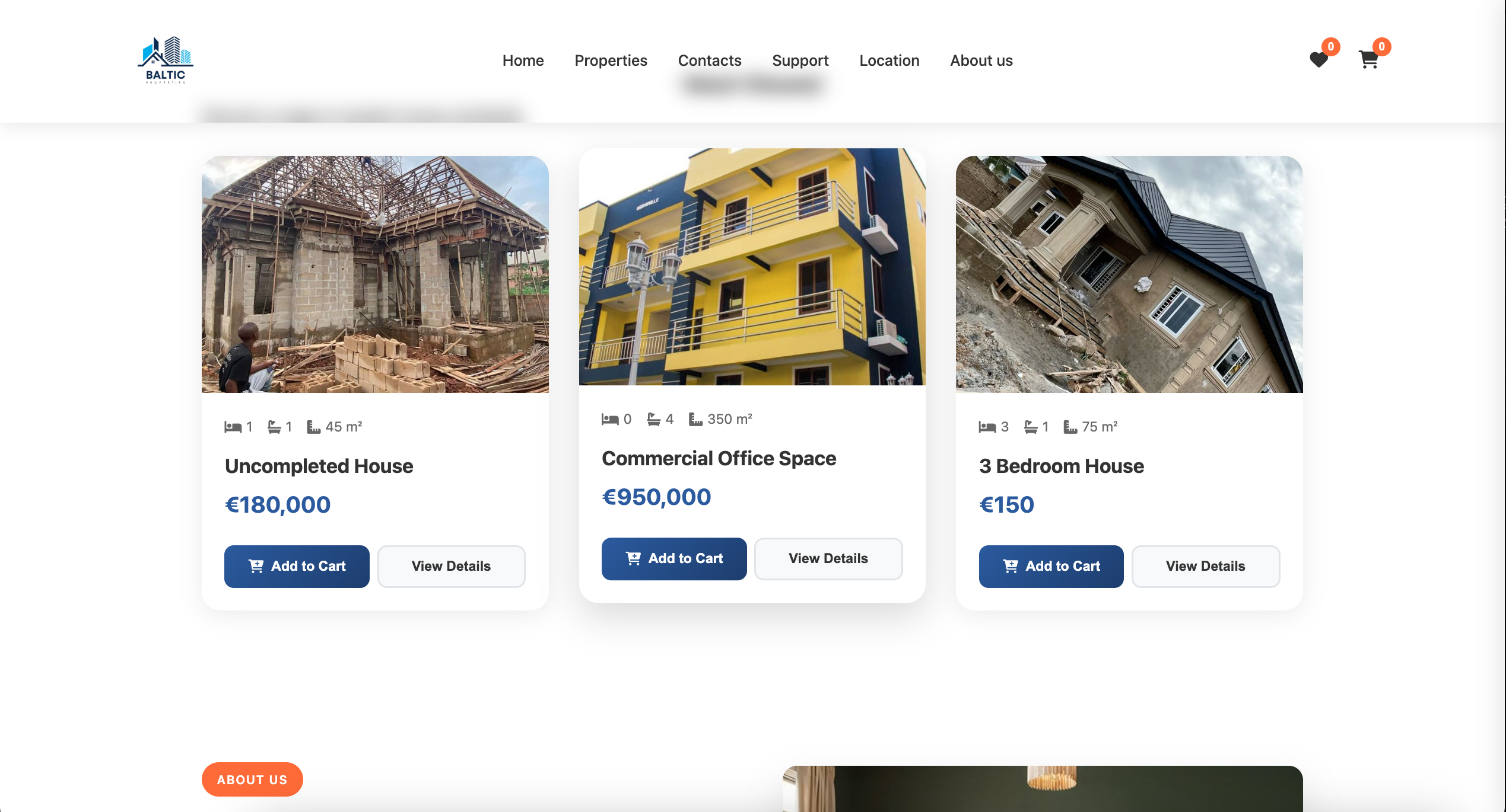 Website for a real estate company-Baltic Properties